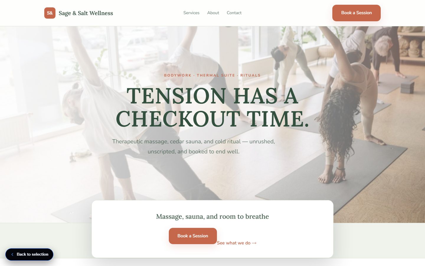 Sage & Salt website
