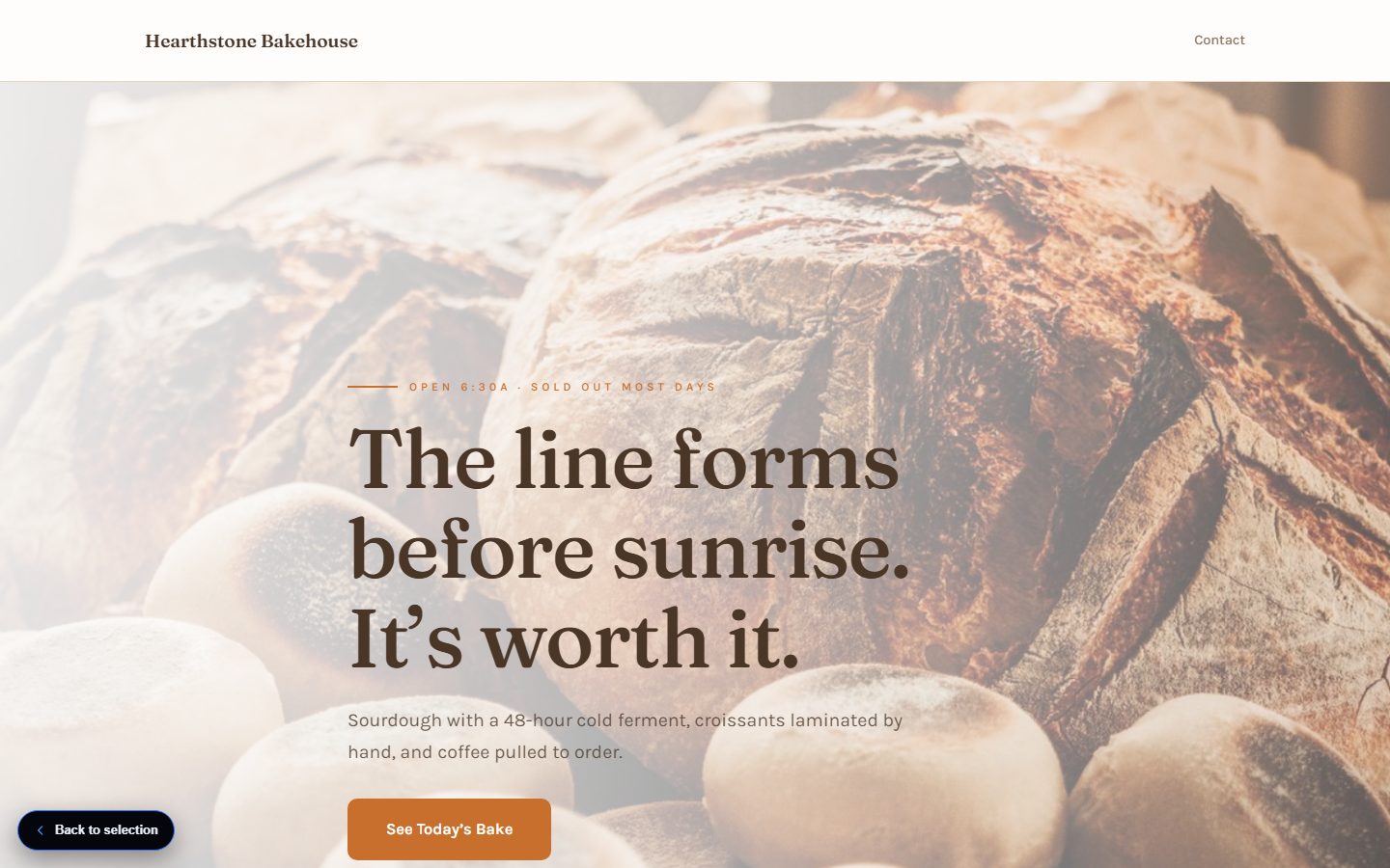 Hearthstone Bakehouse website