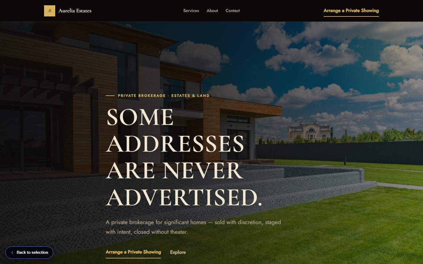 Aurelia Estates website