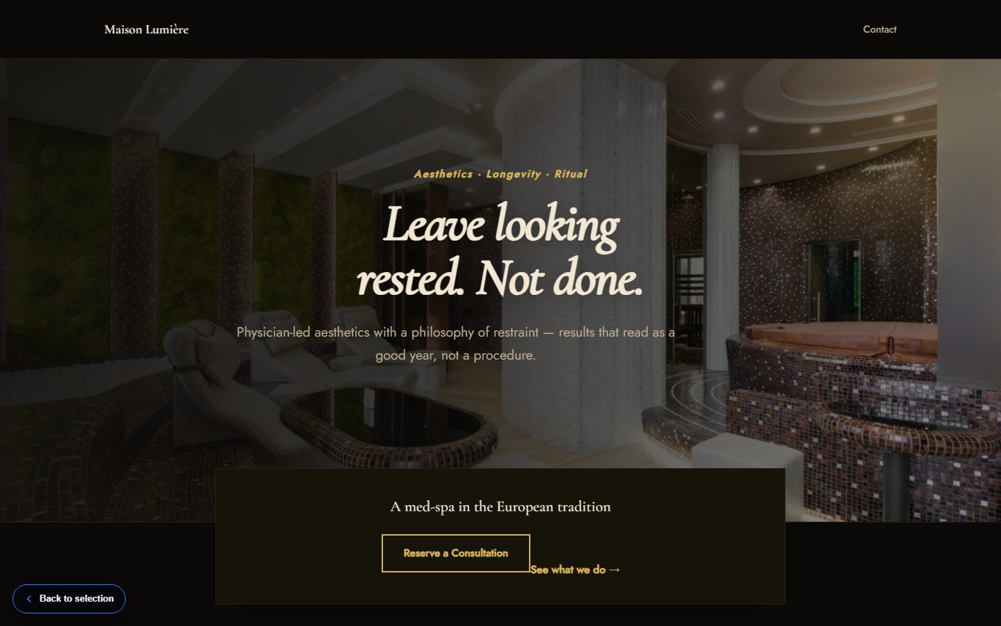 Maison Lumiere website