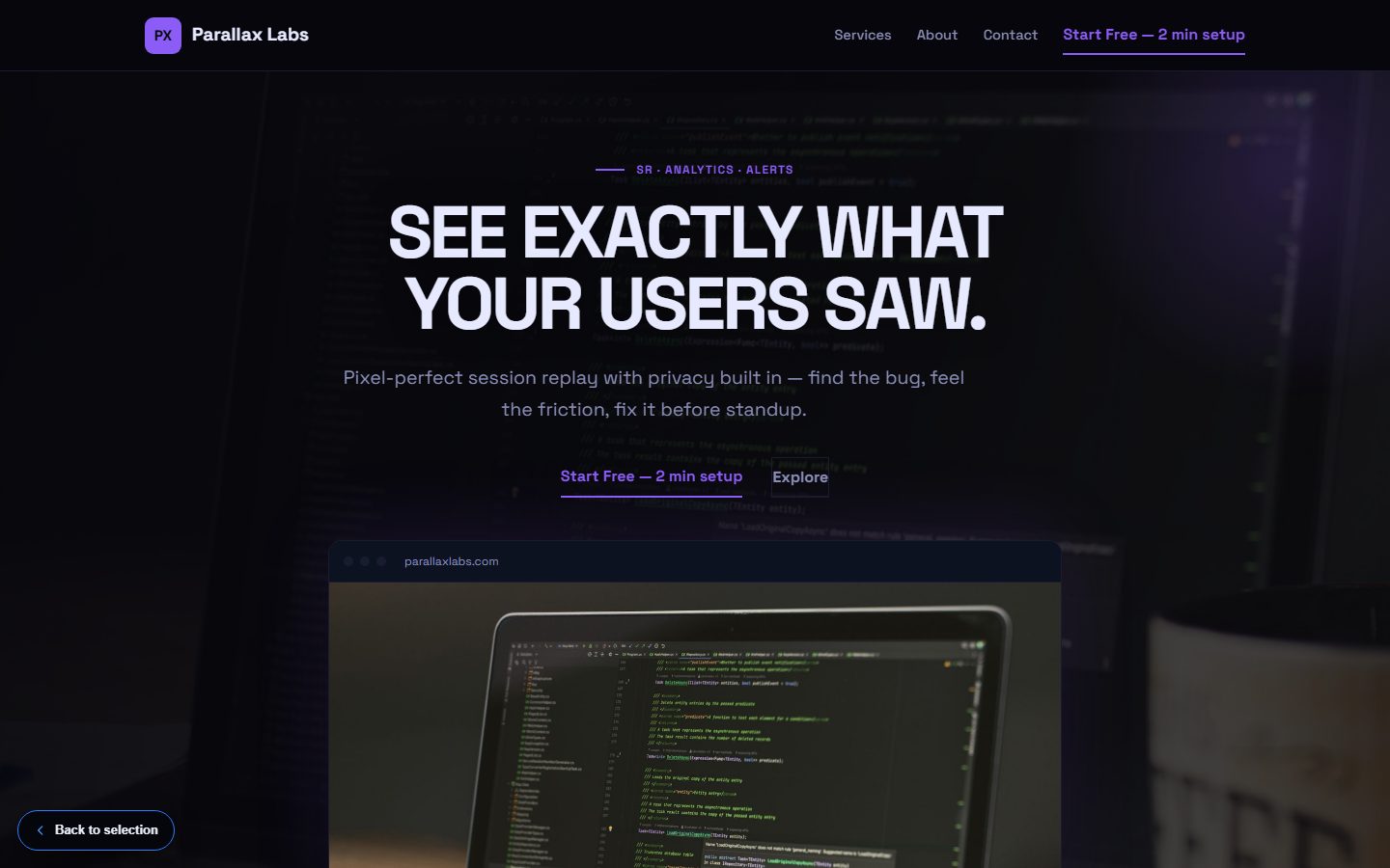 Parallax Labs website