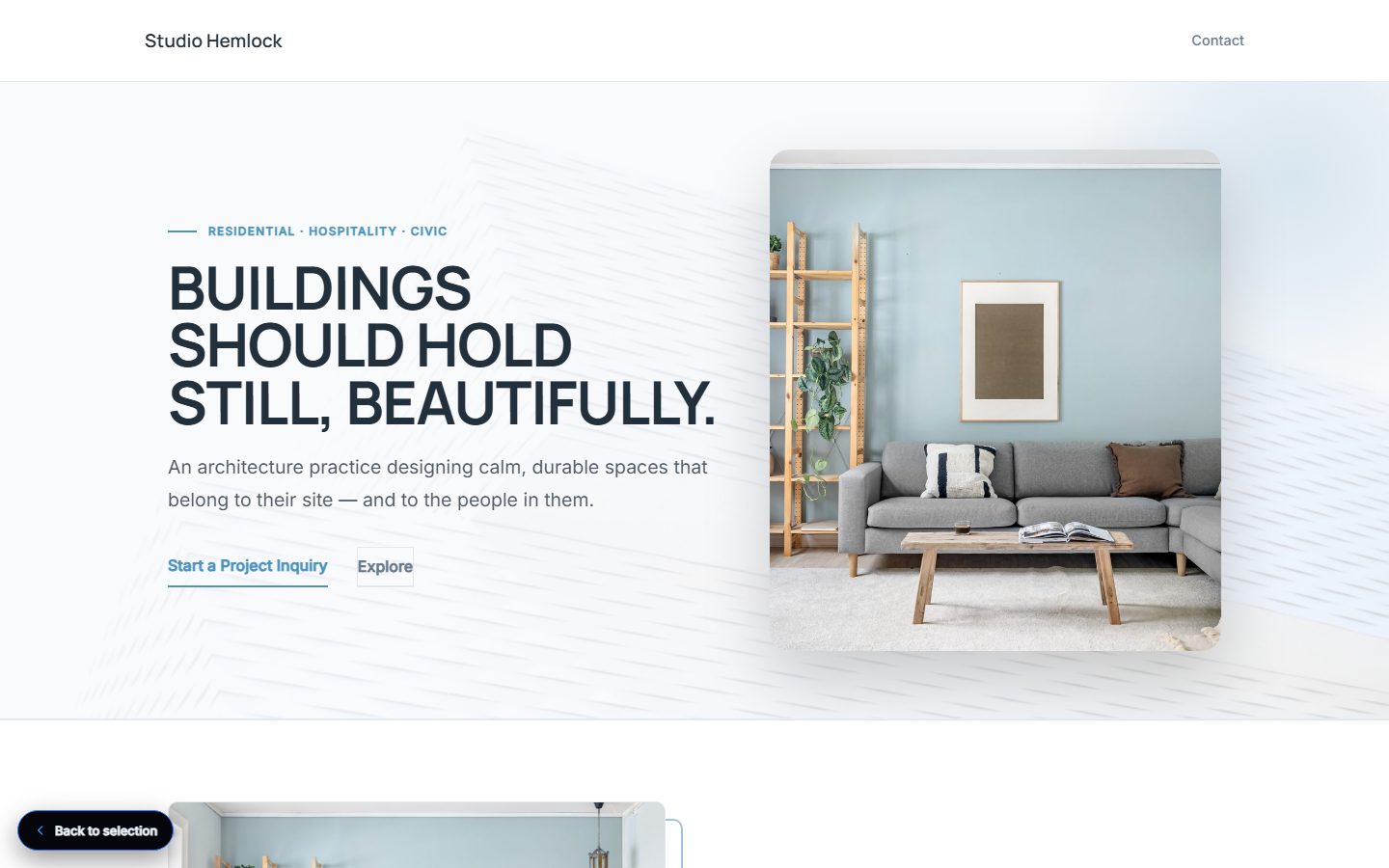 Studio Hemlock website
